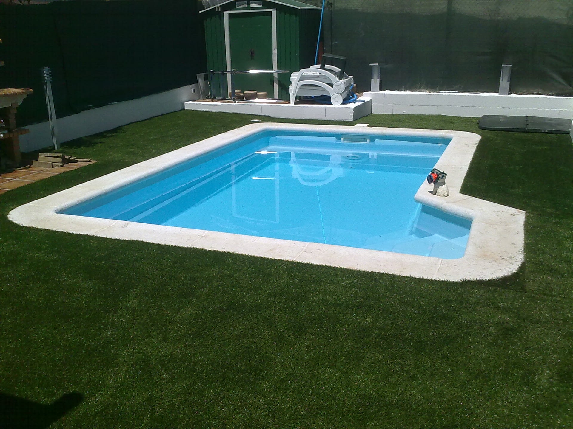 despues construccion piscina